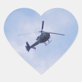 Gazelle-helikopter Hjärtformat Klistermärke