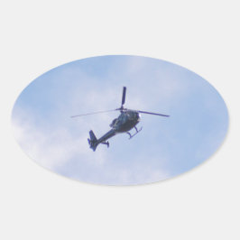 Gazelle-helikopter Ovalt Klistermärke