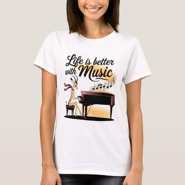 gazelle piano t shirt (Framsida)