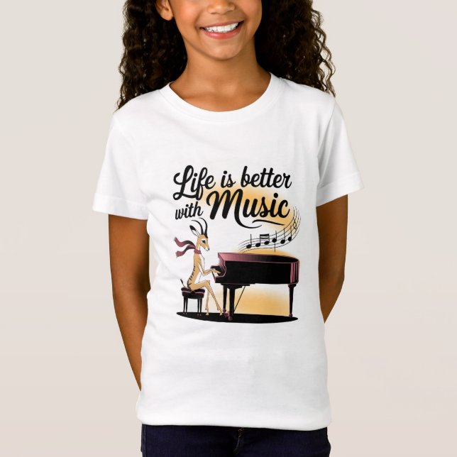 gazelle piano t shirt (Framsida)