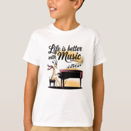 gazelle piano t shirt
