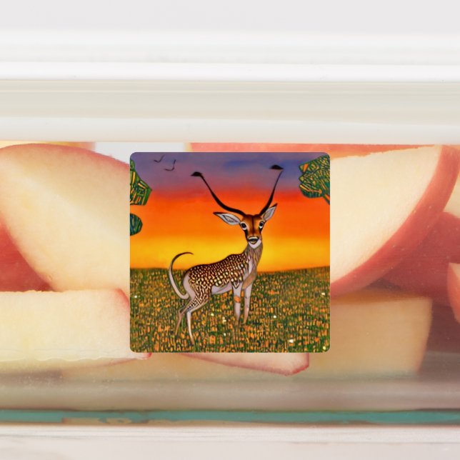 Gazelle vid dusk klistermärke (Påsatt)