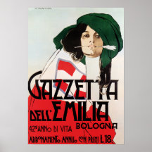 GAZETTA DELL EMILIA Bologna av Marcelo Dudovich