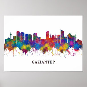 Gaziantep Turkiet Skyline Poster