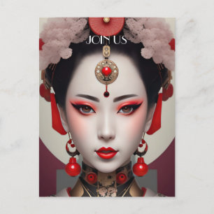 Gazing Geisha Vykort