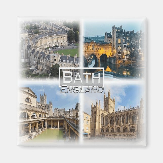 GB0138 Europa, England, Bath, Fridge Magnet (Framsidan)