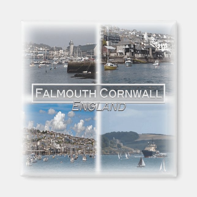 GB0139 Europa, England, Cornwall, Falmouth, Fridge Magnet (Framsidan)