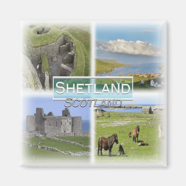 GB0155 Europa, Skottland, Shetland, Fridge Magnet (Framsidan)