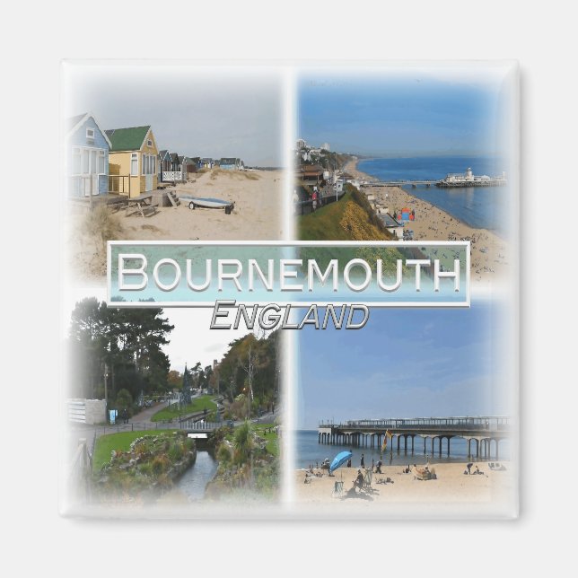 GB0156 Europa, England, Bournemouth, Fridge Magnet (Framsidan)