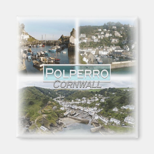 GB0157 Europa, England, Cornwall, Polperro, Fridge Magnet (Framsidan)