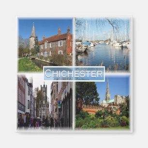 GB Chichester - Bosham Church och Brook House - Magnet
