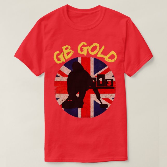 GB Curling Guld 2 T Shirt (Design framsida)