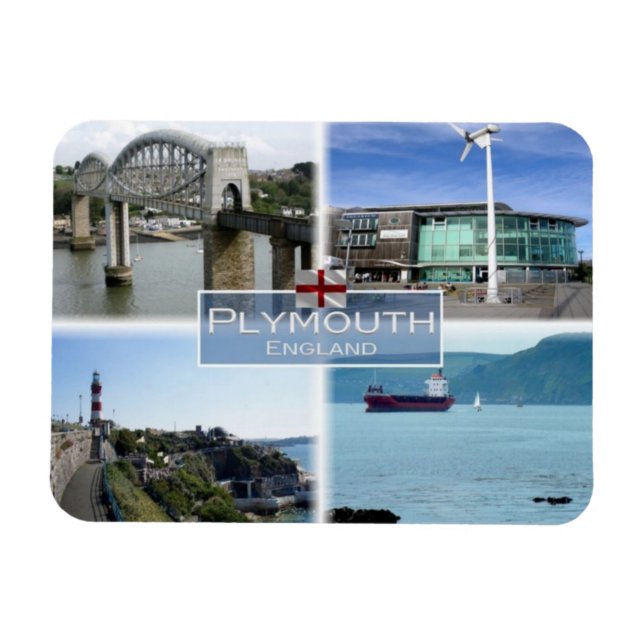 GB Förenade kungariket - England - Plymouth Devon  Magnet (Horisontell)