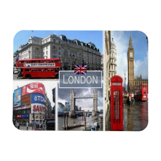 GB Förenade kungariket - London - Piccadilly Circu Magnet (Horisontell)