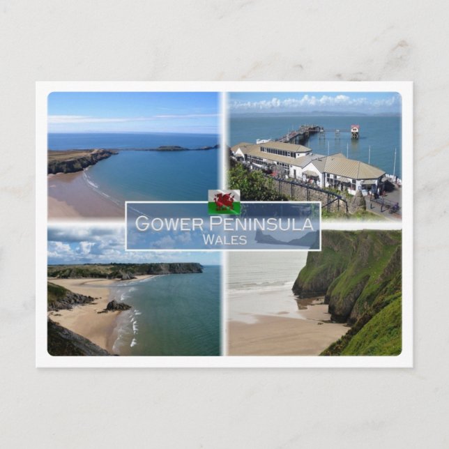 GB Förenade kungariket - Wales - Gower Peninsula - Vykort (Framsida)