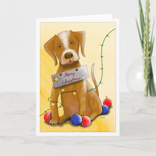 GB Holiday card with cute dog Helgkort (Framsida)