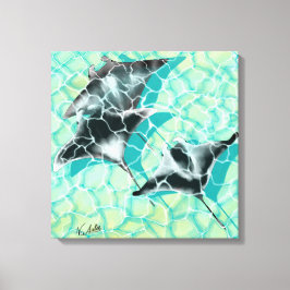 GB Print on canvas Manta Rays