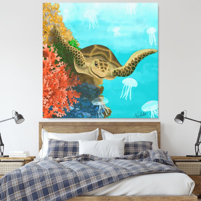 GB Print on canvas turtle (Insitu (sovrum))
