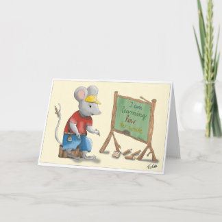 GB School enrollment card, lovingly hand-drawn boy Kort