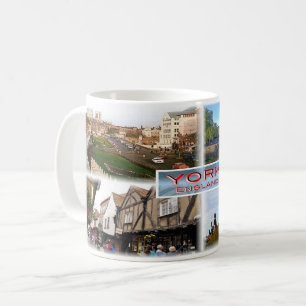 GB York ^ Walls och Minster - River Ouse - Shamble Kaffemugg