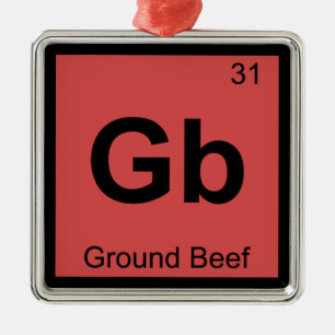 Gbit - marknötskemisk återkommande Bord-symbol Julgransprydnad Metall