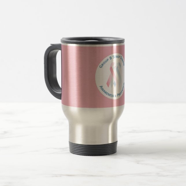 GBS-medvetenhettravel mug (rosor) Resemugg (Framsida vänster)