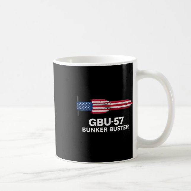 Gbu-57 Bunker Buster American Flag 4th Of July Tan Kaffemugg (Höger)