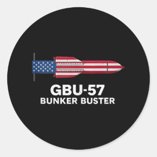 Gbu-57 Bunker Buster American Flag 4th Of July Tan Runt Klistermärke