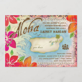 Gc| Aloha Luau Island 2 Inbjudningar