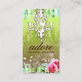 GC älskar metalliskt vintagelimefruktguld Visitkort