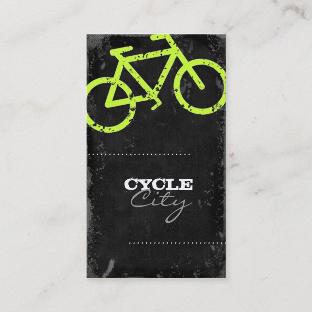 GC | cyklar staden hårdnar - limefrukt Visitkort (Framsida)