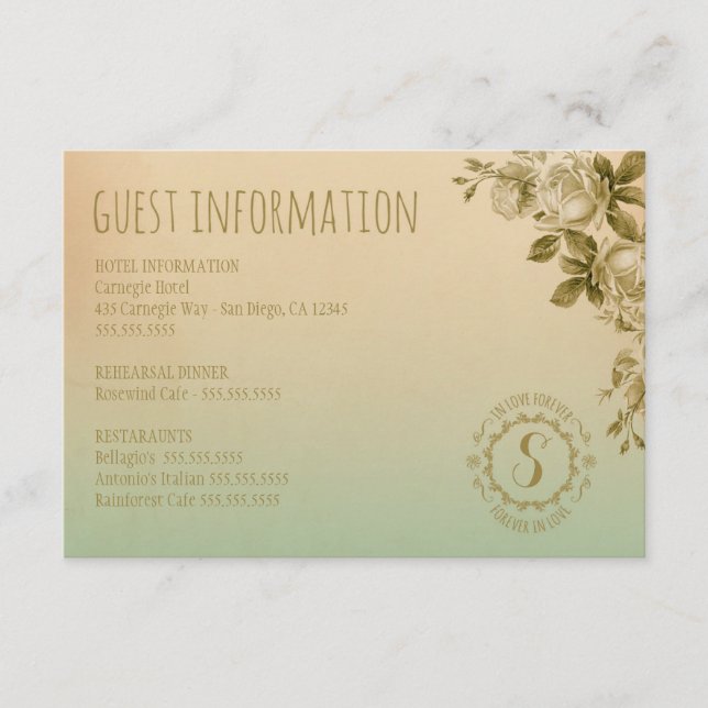 GC FÖR KÄRLEK I GUEST INFO TILLÄGGSKORT (Framsida)