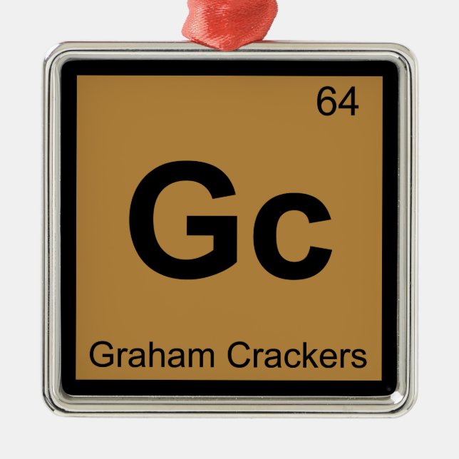 Gc - Graham Crackers Chemistry Periodic Bord Julgransprydnad Metall (Framsidan)
