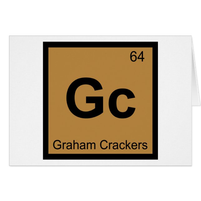 Gc - Graham Crackers kemi periodiska systemet Hälsningskort (Framsidan Horizontal)