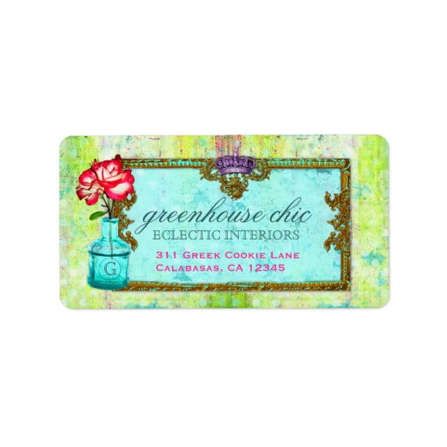 GC Greenhouse-Chic Adressetikett (Framsidan)