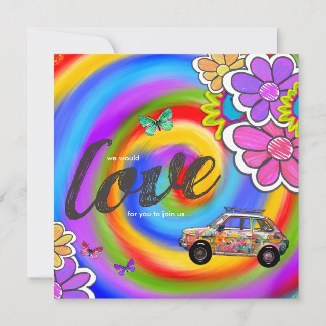 GC Hippy Tie Dye Inbjudan 2 (Framsida)