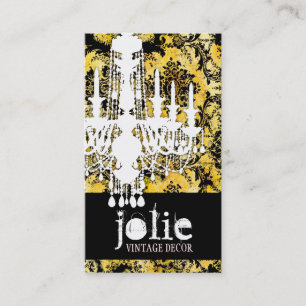 GC  Jolie Chandelier Bee Damask Visitkort