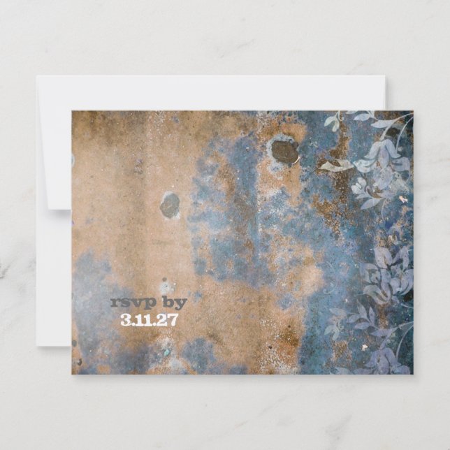 GC | Ljusnande rustik RSVP  | Guldmetallisk OSA Kort (Framsida)