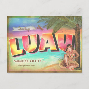 GC LUAU SUNSET POSTCARD VYKORT