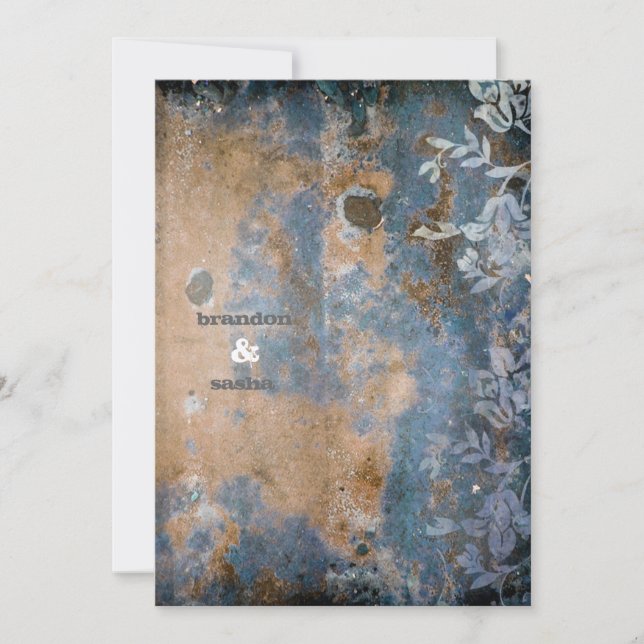 GC| Lussartat rosenblomma| Golden Metallic Inbjudningar (Framsida)