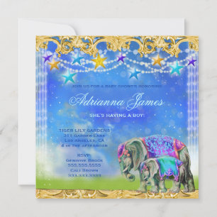 GC Magic Asian Elephant Pojke Inbjudningar