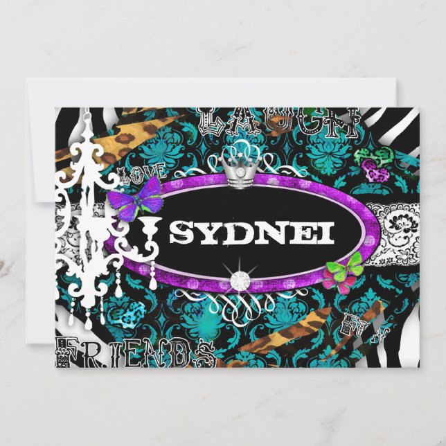 GC | Miss Rolig n' Fin Finemang Ultimata Blå Inbjudningar (Framsida)