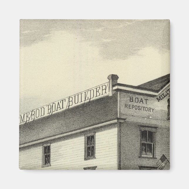 GC Ormerod, Boat Builder, Asbury Park, NJ Magnet (Framsidan)