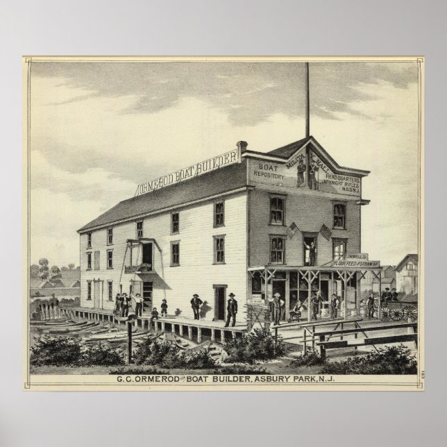 GC Ormerod, Boat Builder, Asbury Park, NJ Poster (Framsidan)