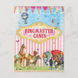 GC-VINTAGE CIRCUS KÄPP BORD-KORT VYKORT