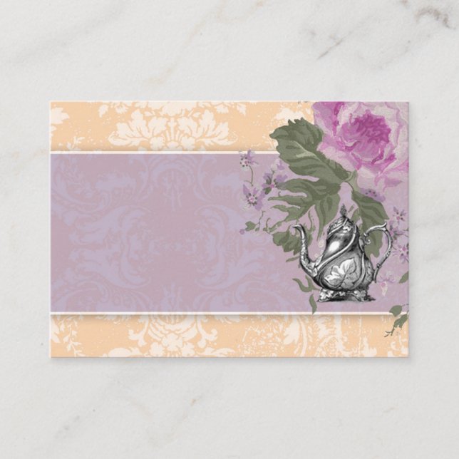 GC Vintage Tea Party-platskort Placeringskort (Framsida)