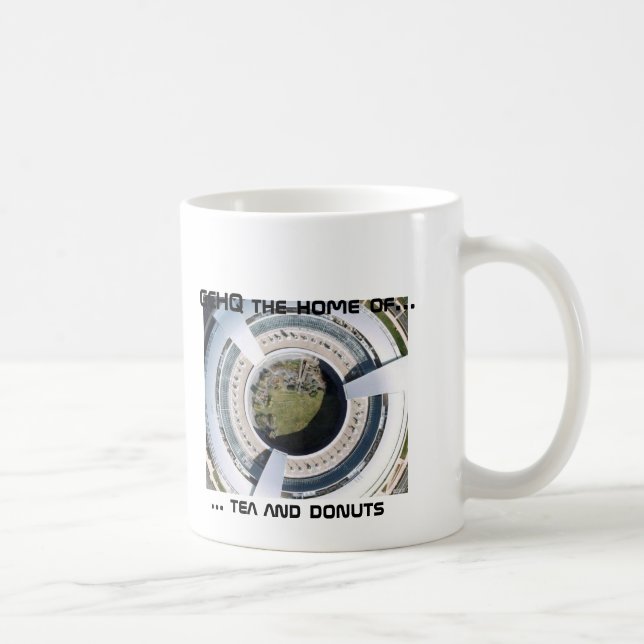 GCHQ-munk,… tea och donuts, GCHQ den hem- nollan… Kaffemugg (Höger)