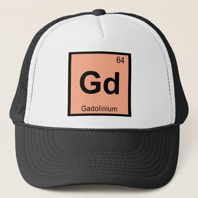Gd - Gadolinium kemi periodiska systemet symbol Keps (Framsida)