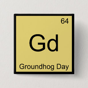 Gd - Groundhog Day Chemistry Inslag-symbol Te Knapp