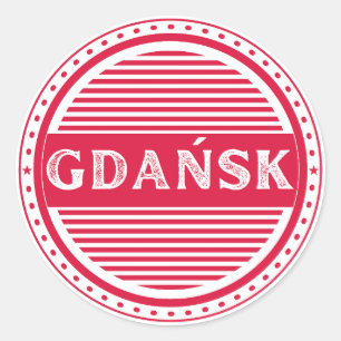 Gdansk City Pride Emblem – Polsk Identitet Runt Klistermärke